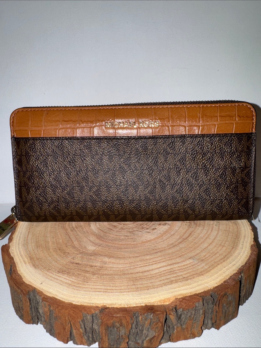 Michael Kors Mercer Logo Pocket Zip-Around Continental Wallet